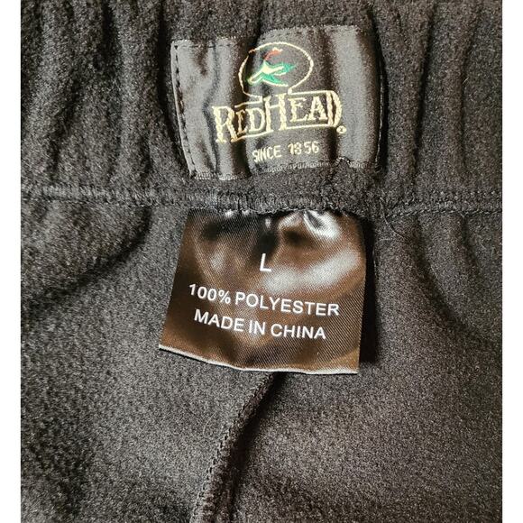 Redhead Warm Heavy Insulate Black Pants Large L 32x30 Sweats Hunting Made In USA - Picture 8 of 8